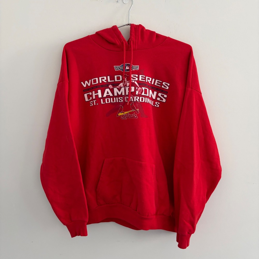 Vintage CSA St Louis Cardinals 2006 World Series Champions Red Hoodie Mens XL
